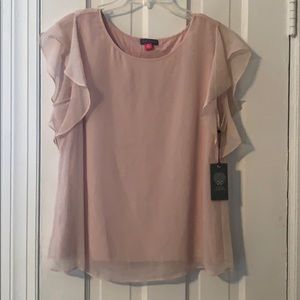 Vince Camuto Rose/cream top with slight shimer